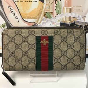 GUCCI GG Supreme Ophidia Bee Long Zip Around Wallet 😍🔥